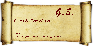 Gurzó Sarolta névjegykártya